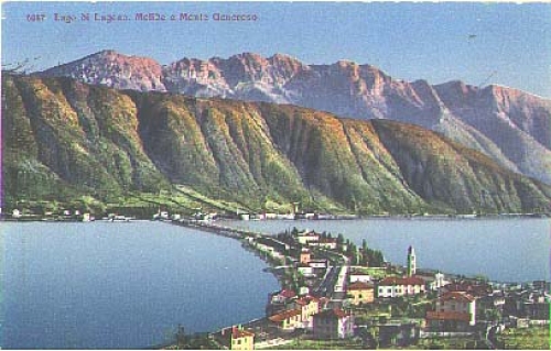 Lago di Lugano Melide e Monte Generoso * ca. 1910