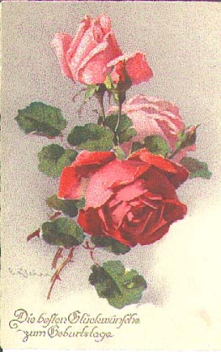 Roses Artist card Catharina Klein o 2.11.1927