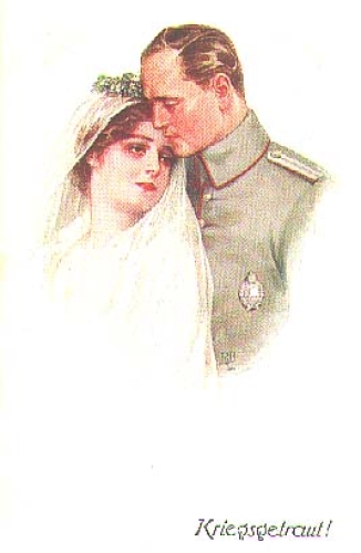 War married artist card RLB * approx. 1915