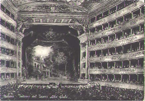 Milan inside the Scala (opera) used. circa 1953