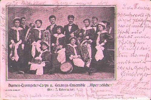 Ladies wind orchestra, cyclamen, o 9.4.1900
