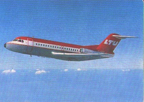 Fokker F 28 Fellowship LTU aircraft o 18.5.1972