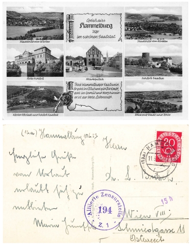 97762 Hammelburg Allied Censorship Office 194 Z.1 o June 11, 1953