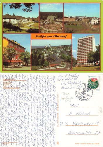 Oberhof Großkarte A5 o 21.6.1988