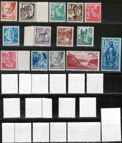 Allied occupations of Rhineland-Palatinate 16-29 ** postage stamps mint never hinged