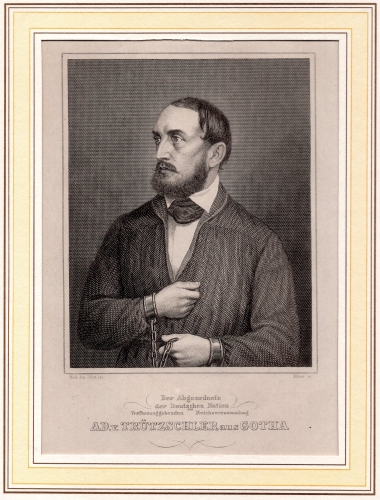 AD. v. Truetzschler from Gotha politician original steel engraving around 1850