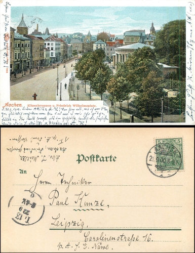 Aachen Elisenbrunnen Friedrich Wilhelmsplatz o 21.9.1900
