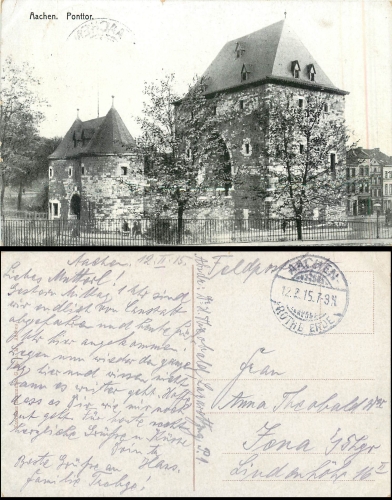 Aachen Ponttor o 12.2.1915