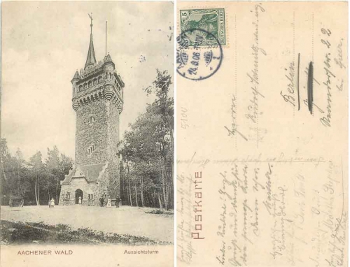 Aachener Wald lookout tower o 24.8.1906