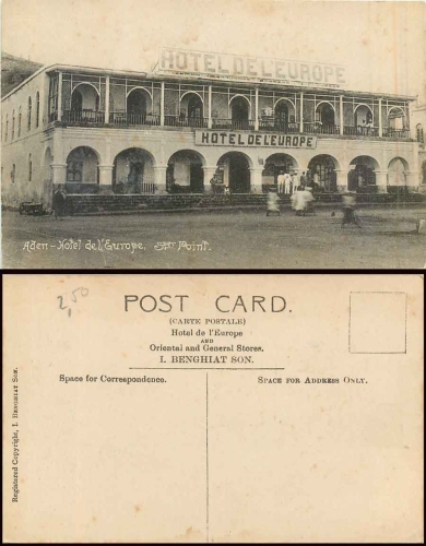 Aden Hotel del Europe Jemen *ca. 1910