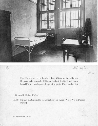 National Socialism L21 Adolf Hitler Row 1 Fig. 8 Hitler's fortress cell in Landesberg