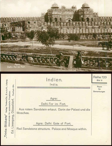 Agra Indien Delhi Tor Tucks-Bildkarte 720-8 *ca. 1930