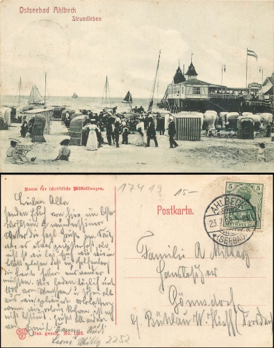 Seebad Ahlbeck Strandleben o 23.07.1908