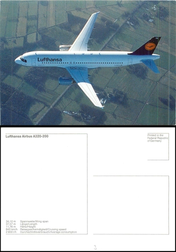 Airbus A320-200 Lufthansa Düsenflugzeug AK
