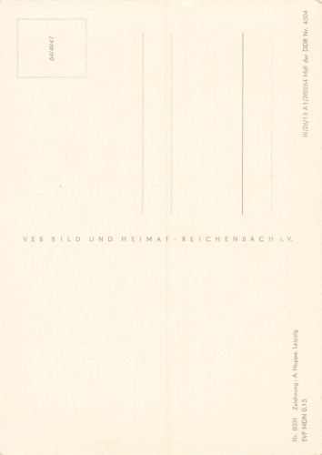 Alfred Hoppe 8031 Vogtland und Erzgebirge IV Künstlerkarte 1964