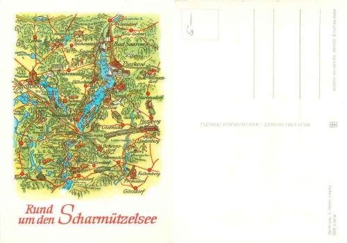 Alfred Hoppe 8054 Rund um den Scharmützelsee Künstlerkarte 1986