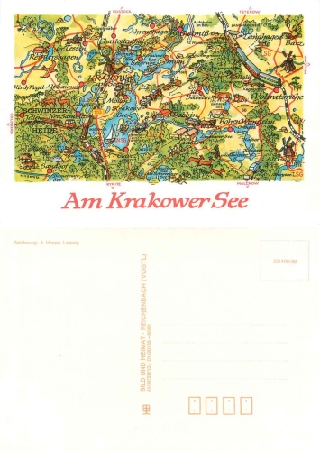 Alfred Hoppe 8080 Am Krakower See Künstlerkarte 1988