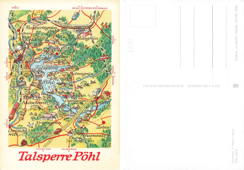 Alfred Hoppe 8086 Talsperre Pöhl Künstlerkarte 1980