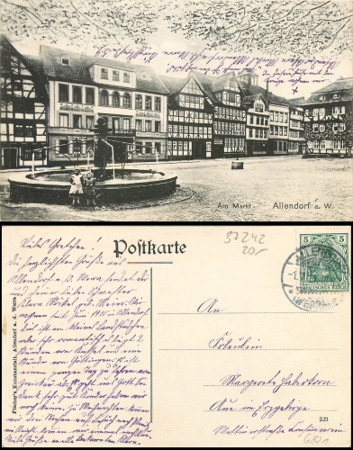 37242 Bad Sooden Allendorf Markt o 1.11.11 stamp date