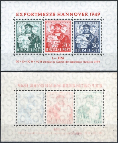 Allied Occupations Michel Block 1 ** Hanover Export Fair 1949 mint never hinged