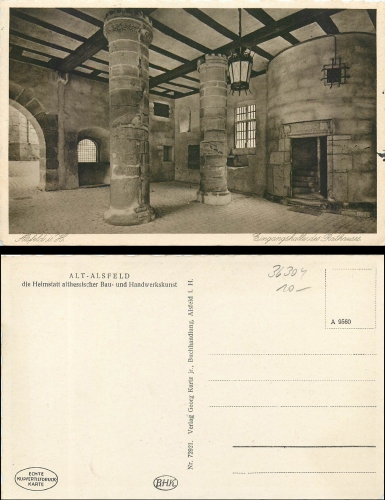 Alsfeld entrance hall of the town hall * around 1930