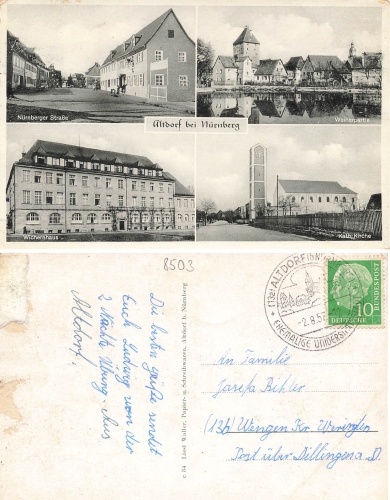 90518 Altdorf bei Nurnberg o 2.8.1957