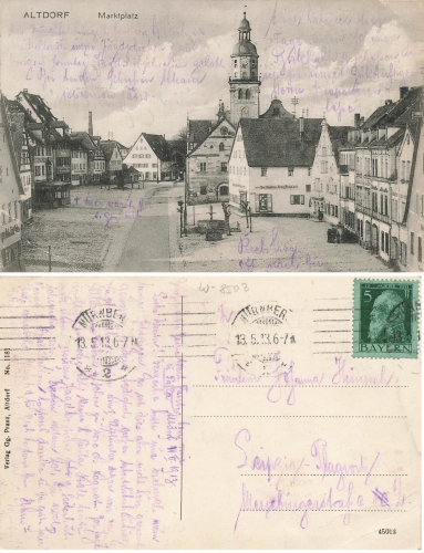 90518 Altdorf near Nuremberg Market Square o May 13, 1913
