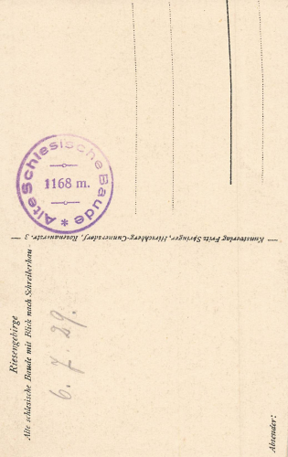 Old Silesian mountain hut, Giant Mountains, Silesia, Pod Łabskim Szczytem, ​​* 1929