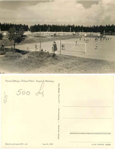 01773 Altenberg Erzgebirge Pionierzeltlager Sportplatz  *1960 Hanich1225
