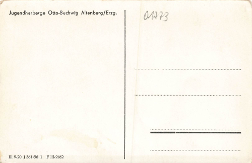 01773 Altenberg Erzgebirge Jugendherberge Otto Buchwitz * 1956