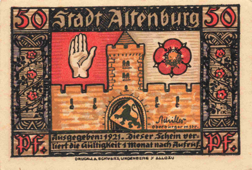 Altenburg Thüringen Notgeld Prinzenraub 1921