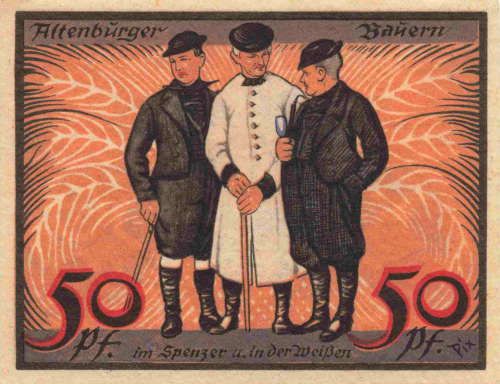 Altenburg Thüringen Notgeld Bauern Trachen 1921