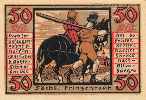 Altenburg Thüringen Notgeld Prinzenraub 1921