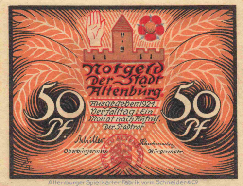 Altenburg Thüringen Notgeld Bauern Trachen 1921