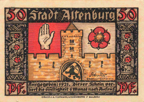 Altenburg Thüringen Notgeld Prinzenraub 1921