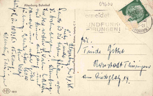 Altenburg Thüringen Bahnhof o 1938