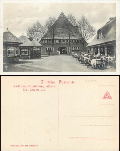 Hamburg Altona Horticultural Exhibition * 1914 Pavilions at the farmhouse