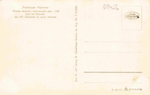 Annaberg-Buchholz Frohnauer Hammer * 1953