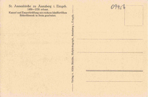 Annaberg-Buchholz St. Annenkirche Innenansicht * um 1920