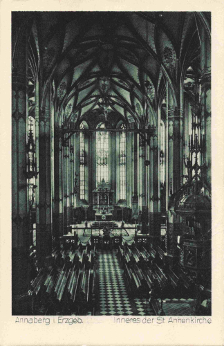 Annaberg-Buchholz St. Annenkirche Innenansicht * um 1930