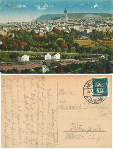 09456 Annaberg Saxony Railway station o August 20, 1928