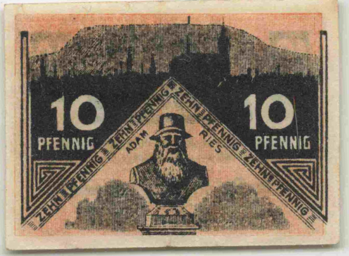 Annaberg Sachsen Notgeldschein um 1920 Adam Ries