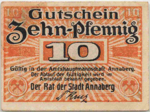 Annaberg Sachsen Notgeldschein um 1920