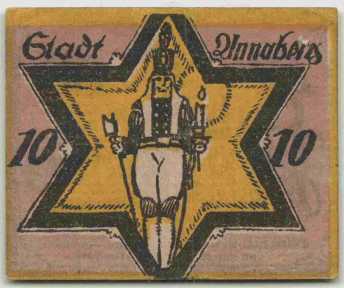 Annaberg Sachsen Notgeldschein um 1919 Bergmann