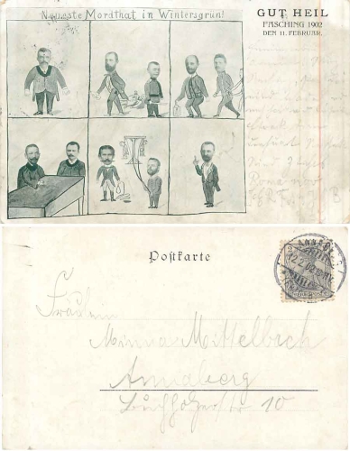 Annaberg Erzgebirge Fasching Karneval Wintersgrün o 12.02.1902