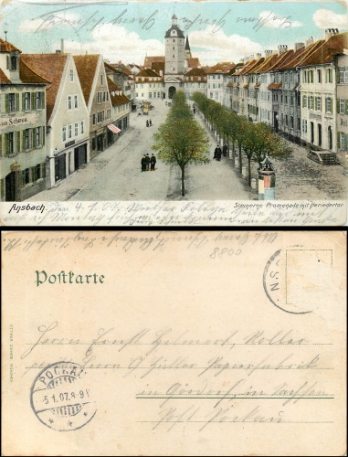 91522 Ansbach Steinerne Promenade o 05.01.1907
