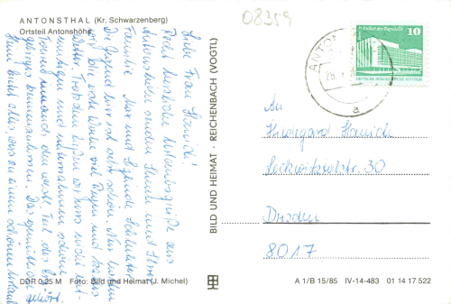 08344 Waschleite Grünhain Erzgebirge Gaststätte Osterlamm * 1973