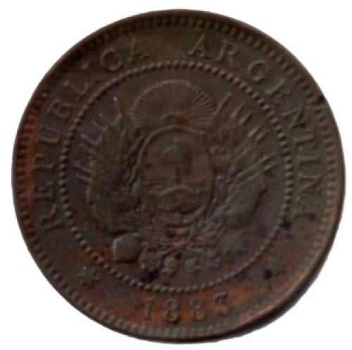 Argentinien 1 Centavo 1883 Kupfermünze