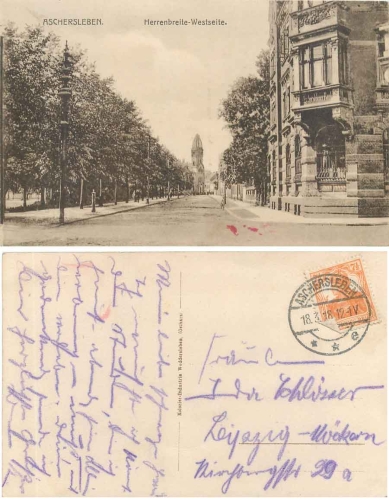 06449 Aschersleben Herrenbreite-Westseite o 18.3.1918