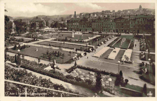 Aue i. Sachsen - Stadtgarten Parkanlage * ca. 1940 Alte Ansichtskarte